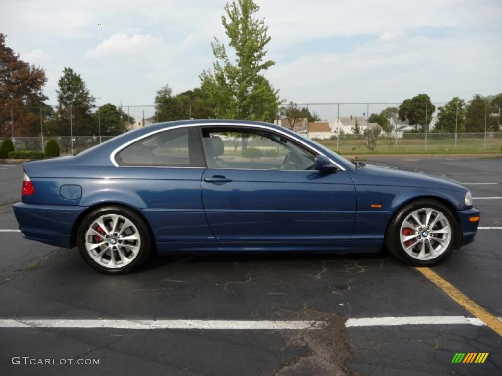 2002 3 Series 330i Coupe - Topaz Blue Metallic / Black photo #9