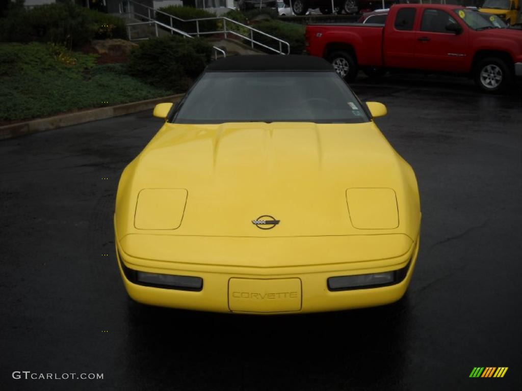 1991 Corvette Convertible - Yellow / Black photo #2