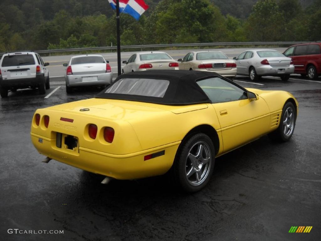 1991 Corvette Convertible - Yellow / Black photo #5