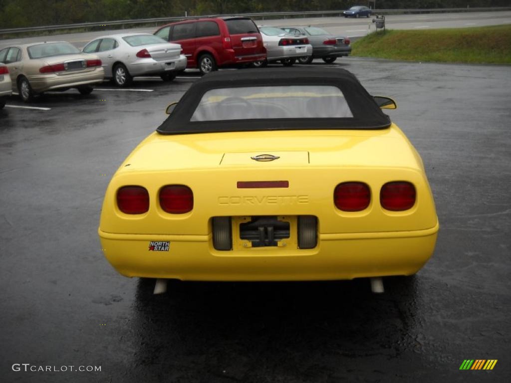 1991 Corvette Convertible - Yellow / Black photo #6