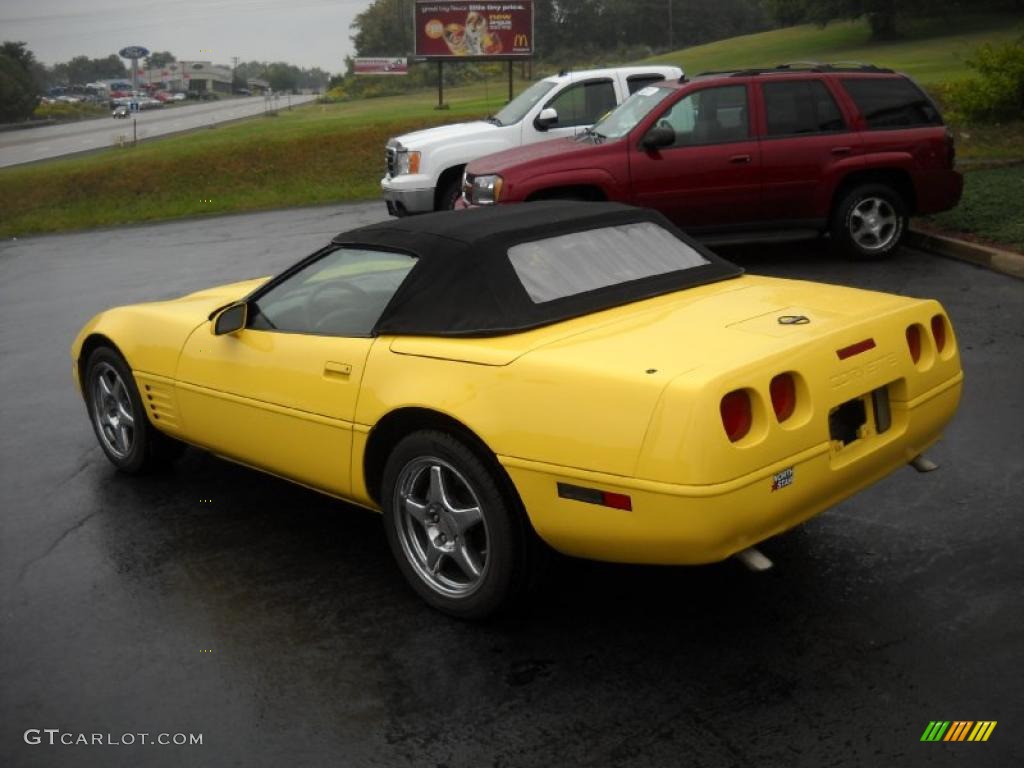 1991 Corvette Convertible - Yellow / Black photo #7