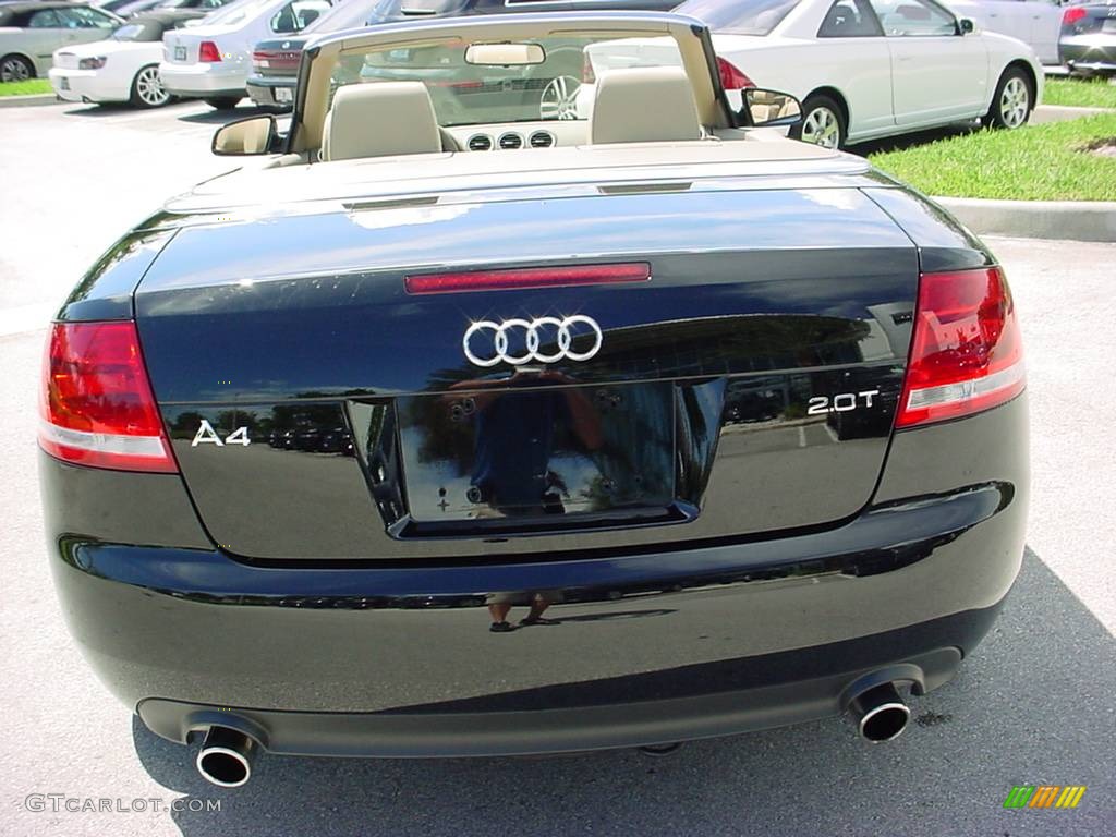 2008 A4 2.0T Cabriolet - Brilliant Black / Beige photo #4