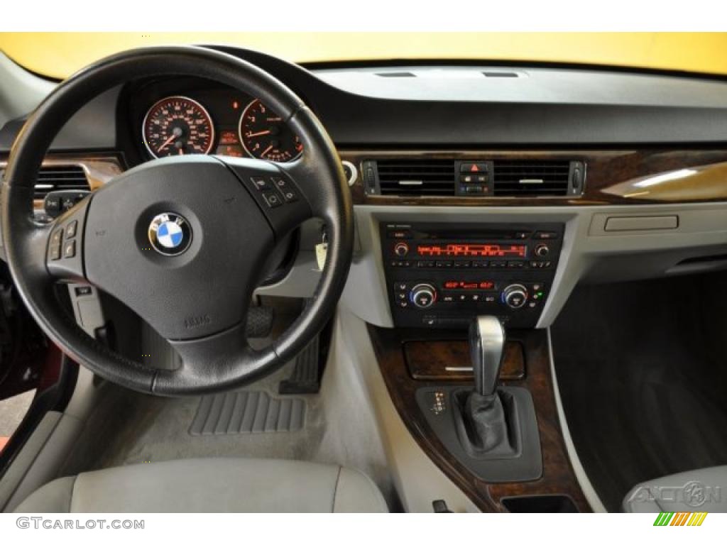 2007 3 Series 328xi Sedan - Barrique Red Metallic / Grey photo #7