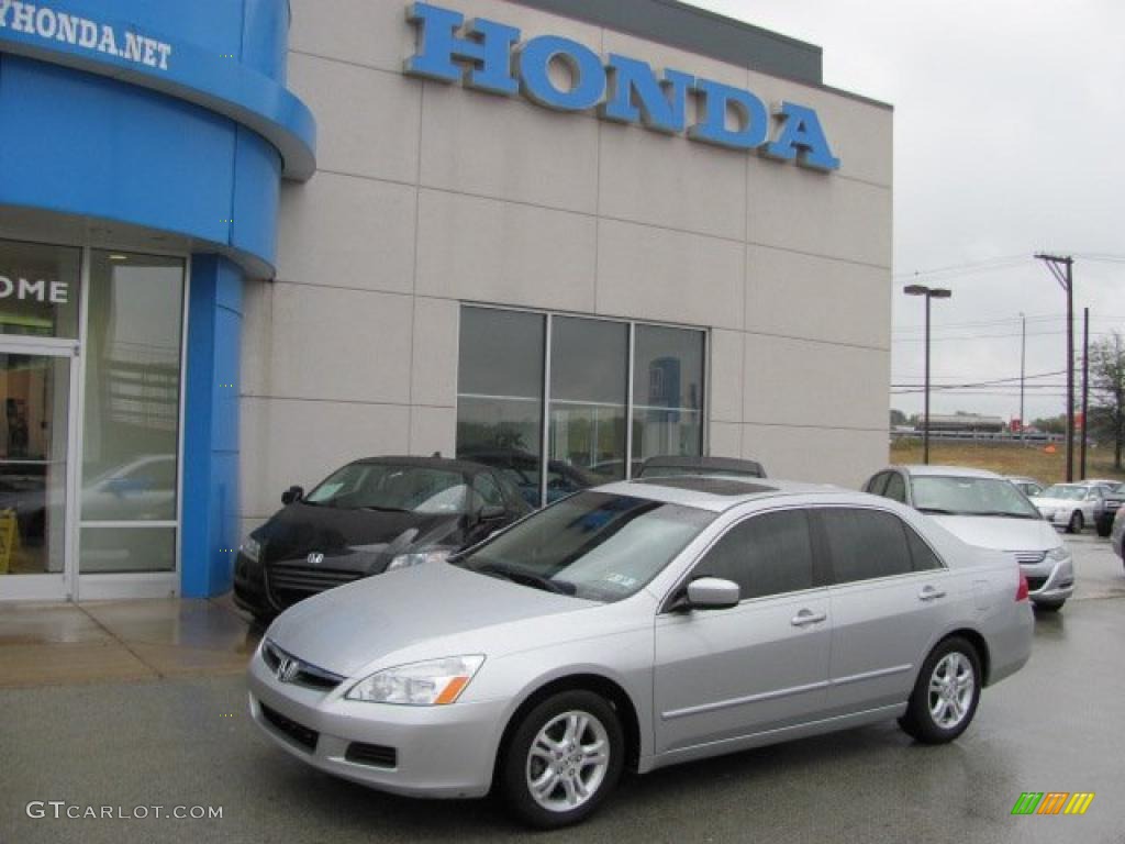 2007 Accord EX-L Sedan - Alabaster Silver Metallic / Gray photo #1
