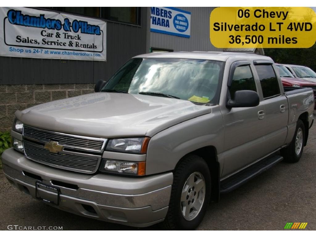 2006 Silverado 1500 LT Crew Cab - Silver Birch Metallic / Dark Charcoal photo #1