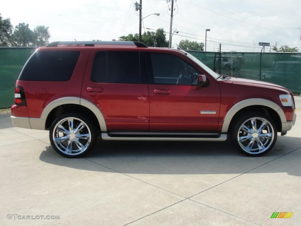 2006 Explorer Eddie Bauer - Redfire Metallic / Stone photo #2