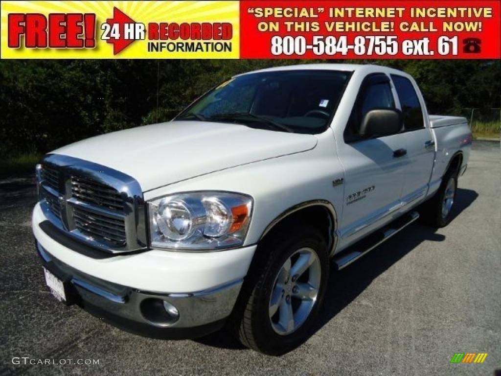 2007 Bright White Dodge Ram 1500 Slt Quad Cab 36548168 Photo 34