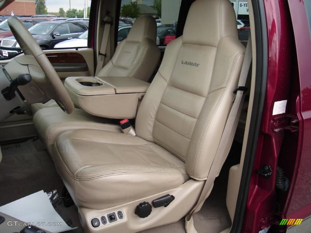 2004 F250 Super Duty Lariat Crew Cab 4x4 - Dark Toreador Red Metallic / Medium Parchment photo #18