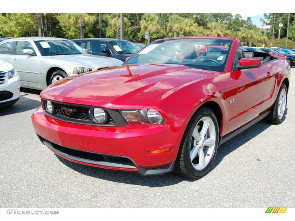 2010 Mustang GT Premium Convertible - Red Candy Metallic / Charcoal Black photo #15