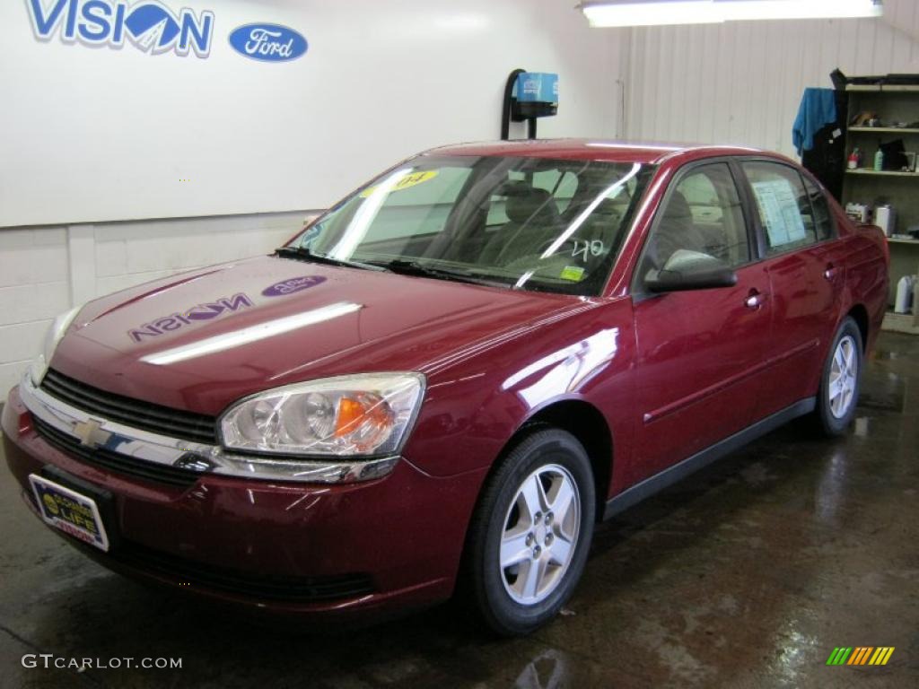 2004 Malibu LS V6 Sedan - Sport Red Metallic / Neutral photo #1