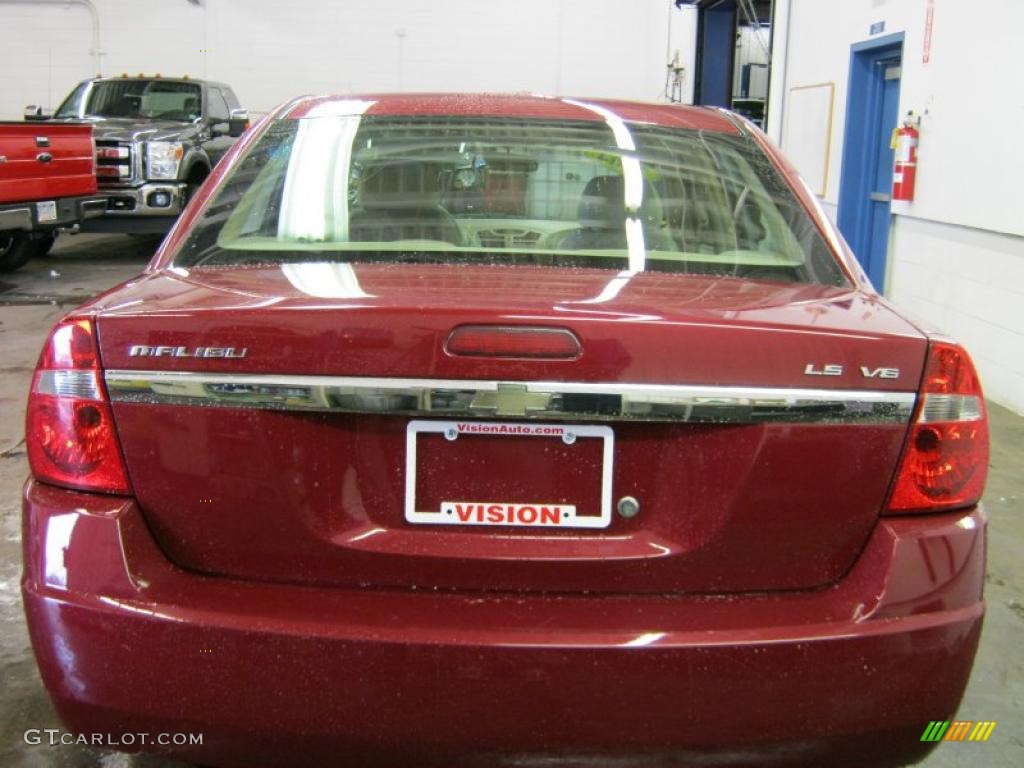 2004 Malibu LS V6 Sedan - Sport Red Metallic / Neutral photo #15