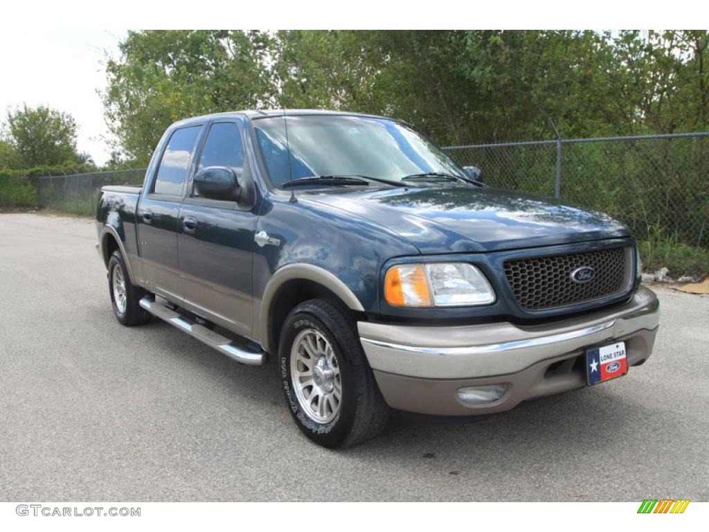 2003 F150 King Ranch SuperCrew - Charcoal Blue Metallic / Castano Brown Leather photo #1