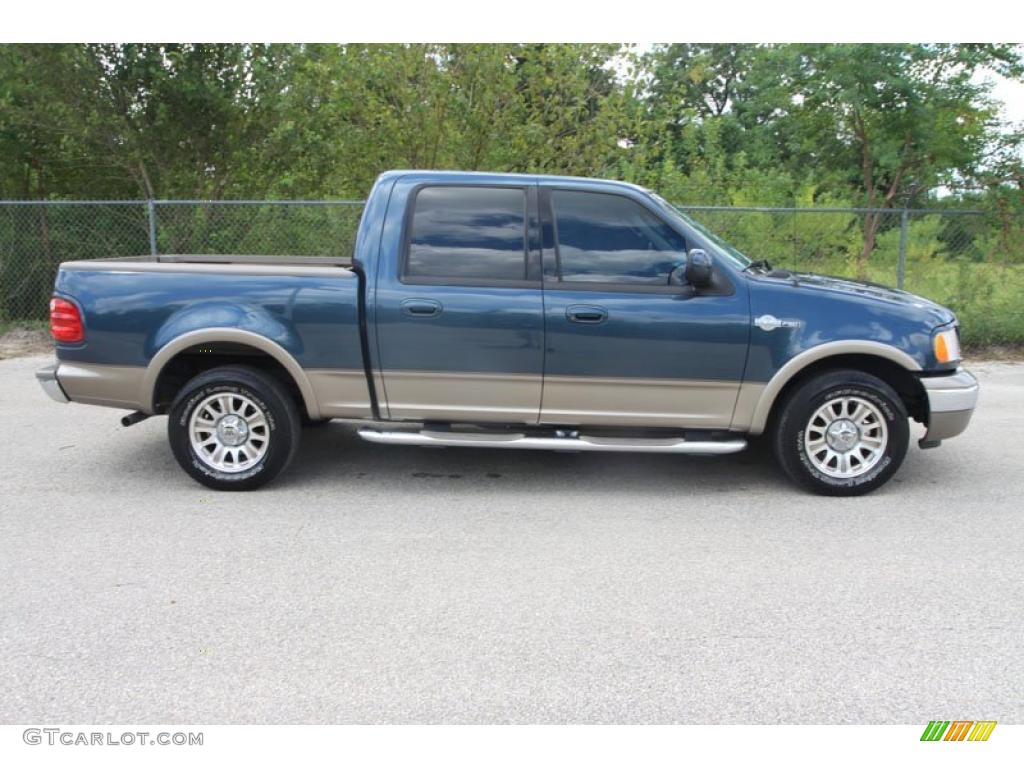 Charcoal Blue Metallic 2003 Ford F150 King Ranch SuperCrew Exterior Photo #36605790