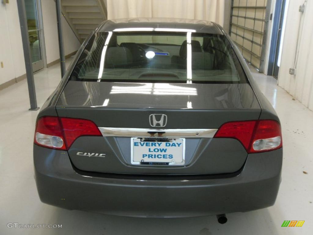 2011 Civic LX Sedan - Polished Metal Metallic / Gray photo #3