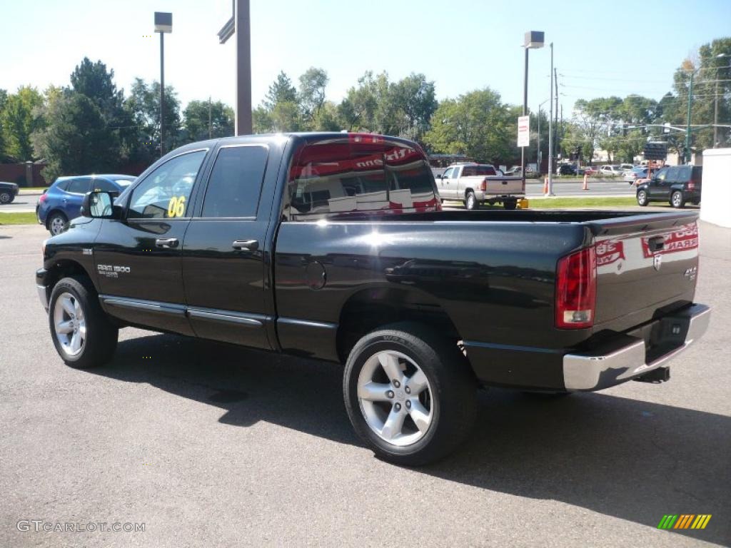 2006 Ram 1500 SLT Quad Cab 4x4 - Brilliant Black Crystal Pearl / Medium Slate Gray photo #6