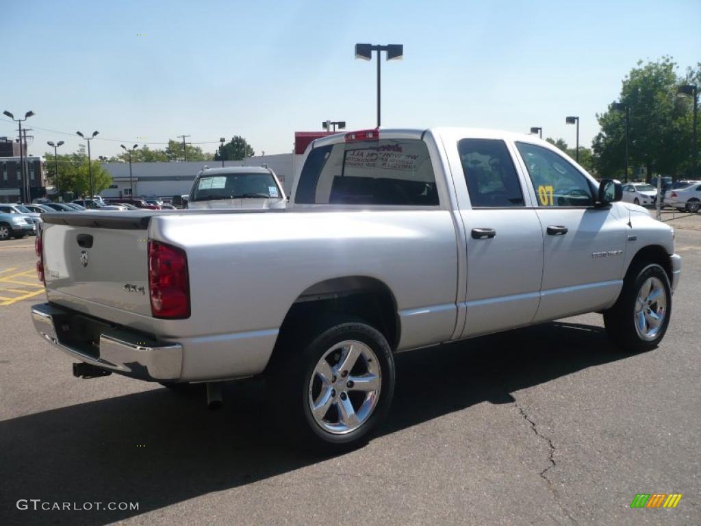 2007 Ram 1500 Big Horn Edition Quad Cab 4x4 - Bright Silver Metallic / Medium Slate Gray photo #4