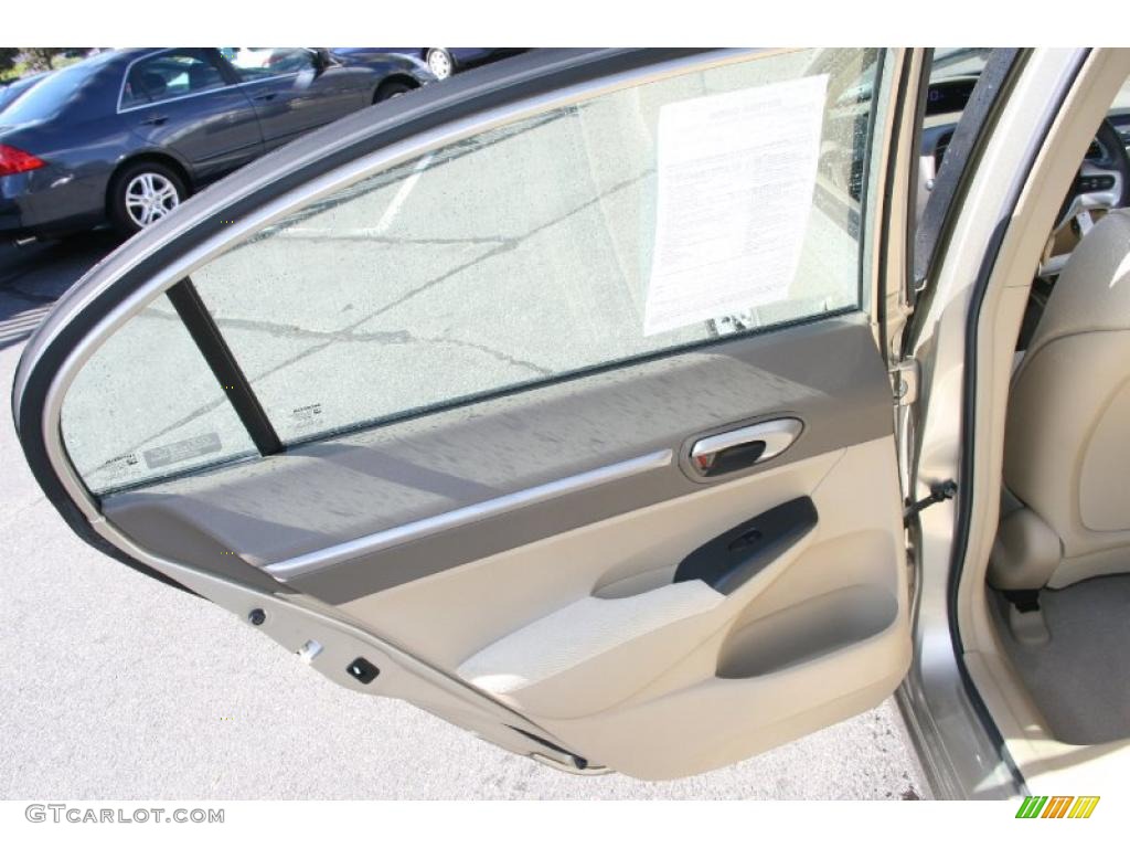 2007 Civic EX Sedan - Borrego Beige Metallic / Ivory photo #14