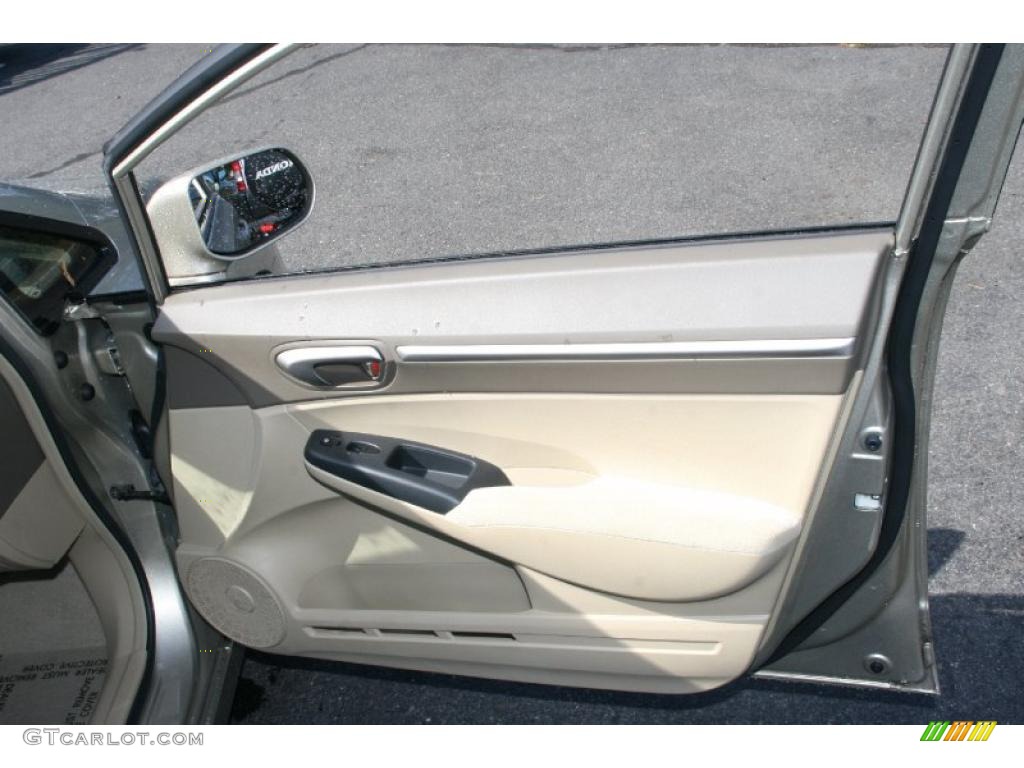 2007 Civic EX Sedan - Borrego Beige Metallic / Ivory photo #16