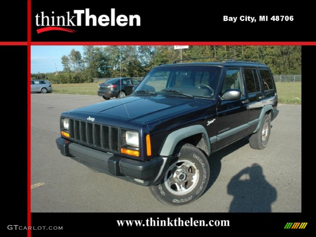 1998 Cherokee Sport 4x4 - Deep Amethyst Pearl / Mist Gray photo #1