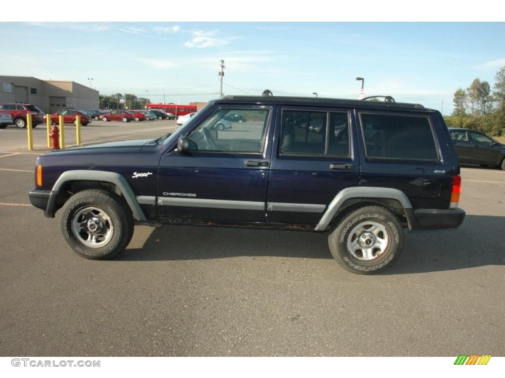 1998 Cherokee Sport 4x4 - Deep Amethyst Pearl / Mist Gray photo #8