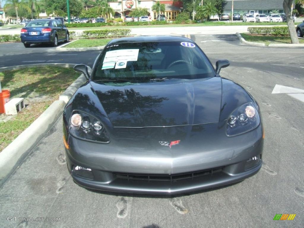 2011 Corvette Coupe - Cyber Gray Metallic / Ebony Black photo #2