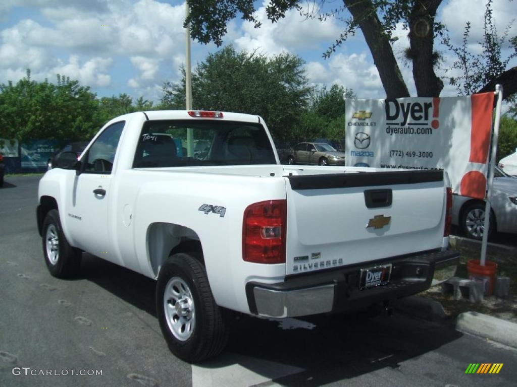 2011 Silverado 1500 Regular Cab 4x4 - Summit White / Dark Titanium photo #4