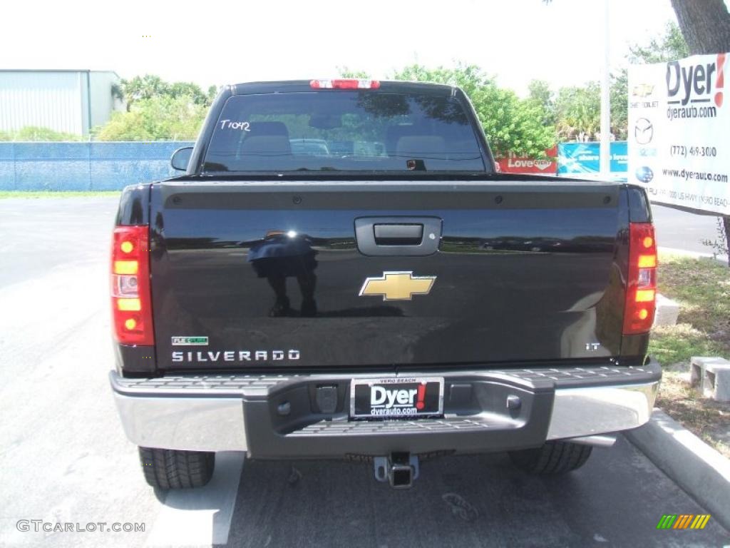 2011 Silverado 1500 LT Extended Cab - Black / Light Cashmere/Ebony photo #5