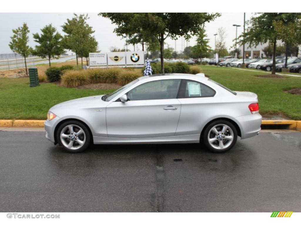 2009 1 Series 128i Coupe - Titanium Silver Metallic / Black photo #3