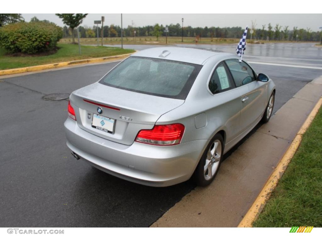 2009 1 Series 128i Coupe - Titanium Silver Metallic / Black photo #6