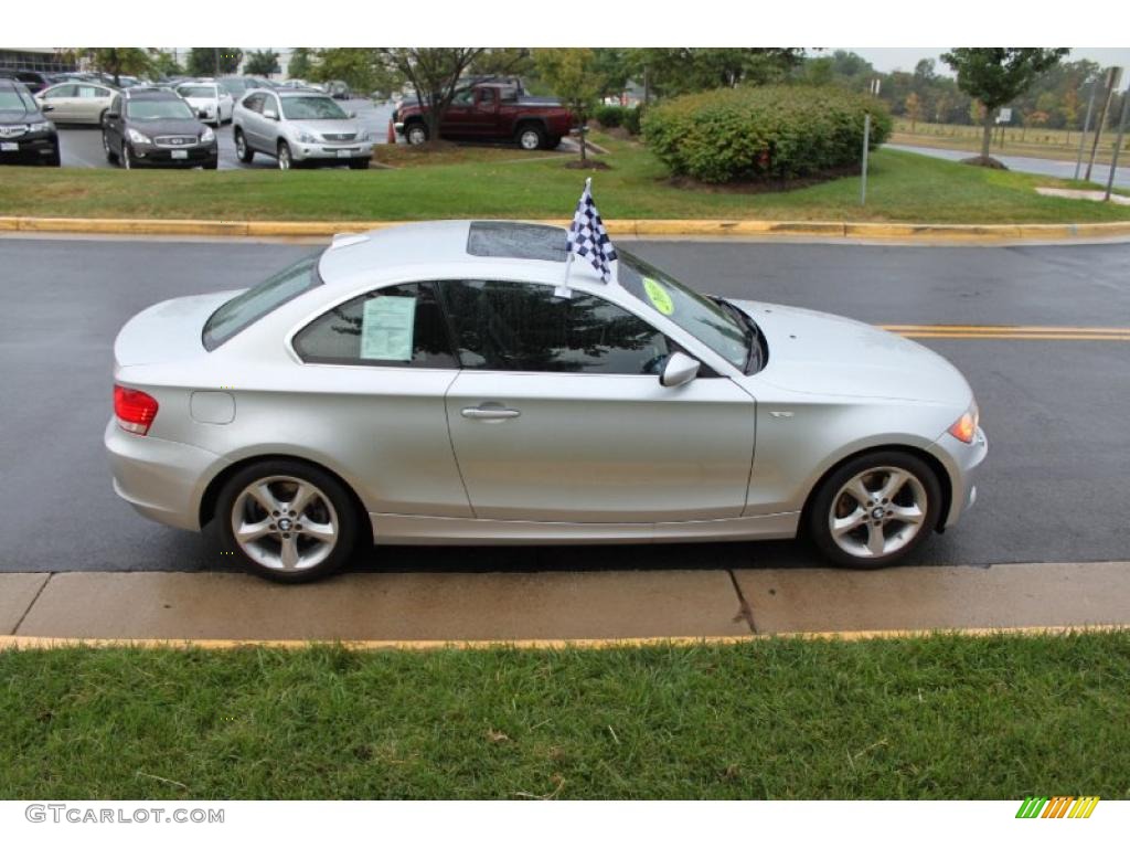 2009 1 Series 128i Coupe - Titanium Silver Metallic / Black photo #7