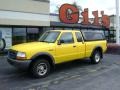 2000 Chrome Yellow Ford Ranger XL SuperCab 4x4  photo #1