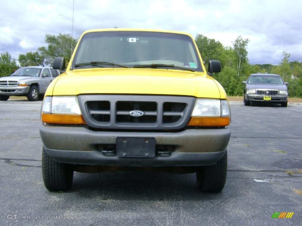2000 Ranger XL SuperCab 4x4 - Chrome Yellow / Medium Prairie Tan photo #2