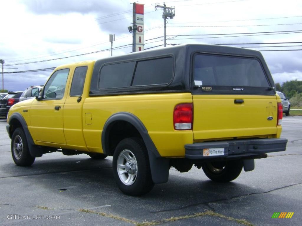 2000 Ranger XL SuperCab 4x4 - Chrome Yellow / Medium Prairie Tan photo #5