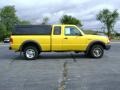 2000 Chrome Yellow Ford Ranger XL SuperCab 4x4  photo #8
