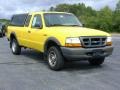 2000 Chrome Yellow Ford Ranger XL SuperCab 4x4  photo #9