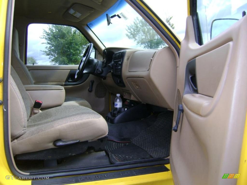2000 Ranger XL SuperCab 4x4 - Chrome Yellow / Medium Prairie Tan photo #11