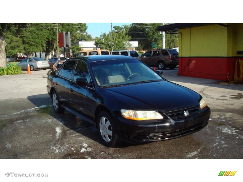 2002 Accord LX Sedan - Nighthawk Black Pearl / Quartz Gray photo #1