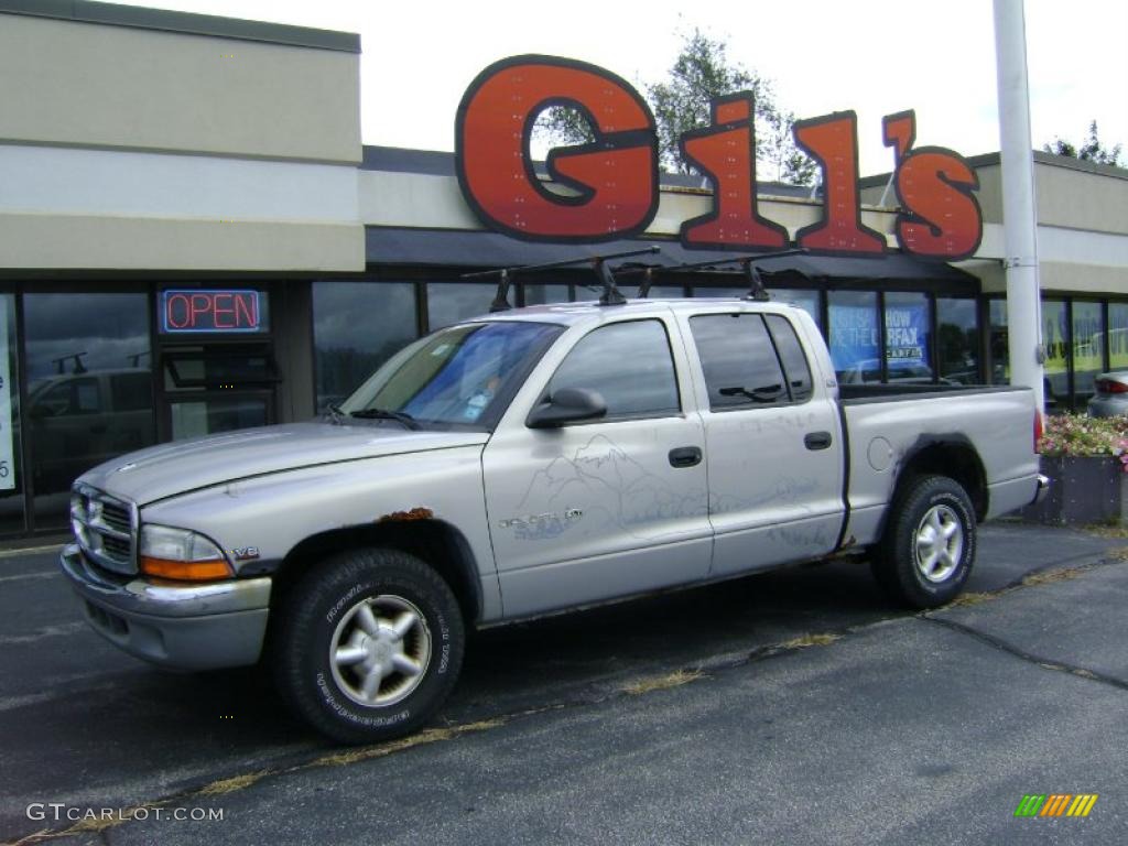 2000 Dakota SLT Crew Cab - Light Driftwood Satin Glow / Mist Gray photo #1