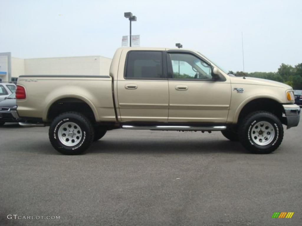 2001 F150 XLT SuperCrew 4x4 - Arizona Beige Metallic / Tan photo #7