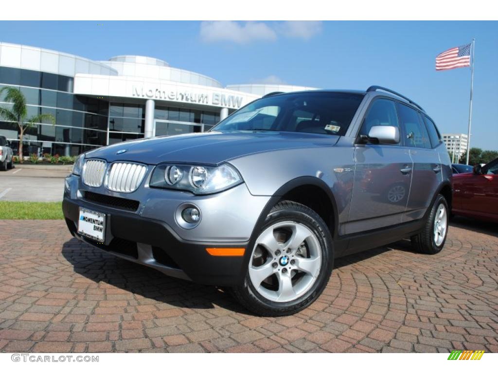 2008 X3 3.0si - Silver Grey Metallic / Black photo #1