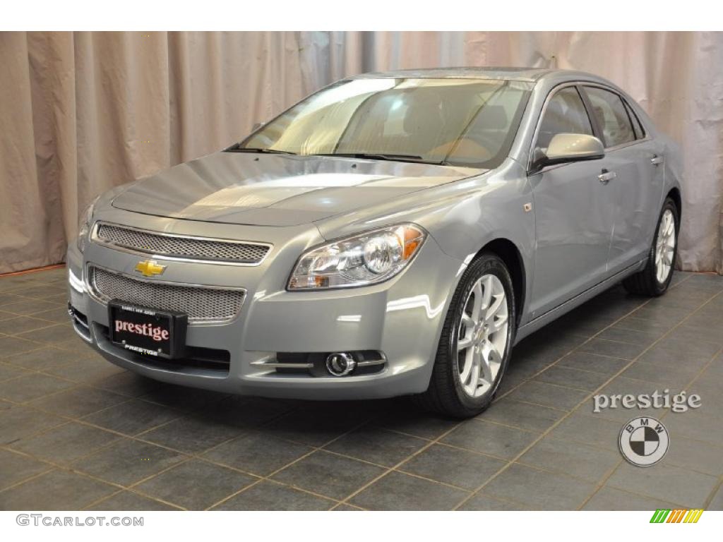 2008 Malibu LTZ Sedan - Golden Pewter Metallic / Ebony/Brick Red photo #1