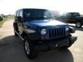 2009 Deep Water Blue Pearl Jeep Wrangler Unlimited X 4x4  photo #4