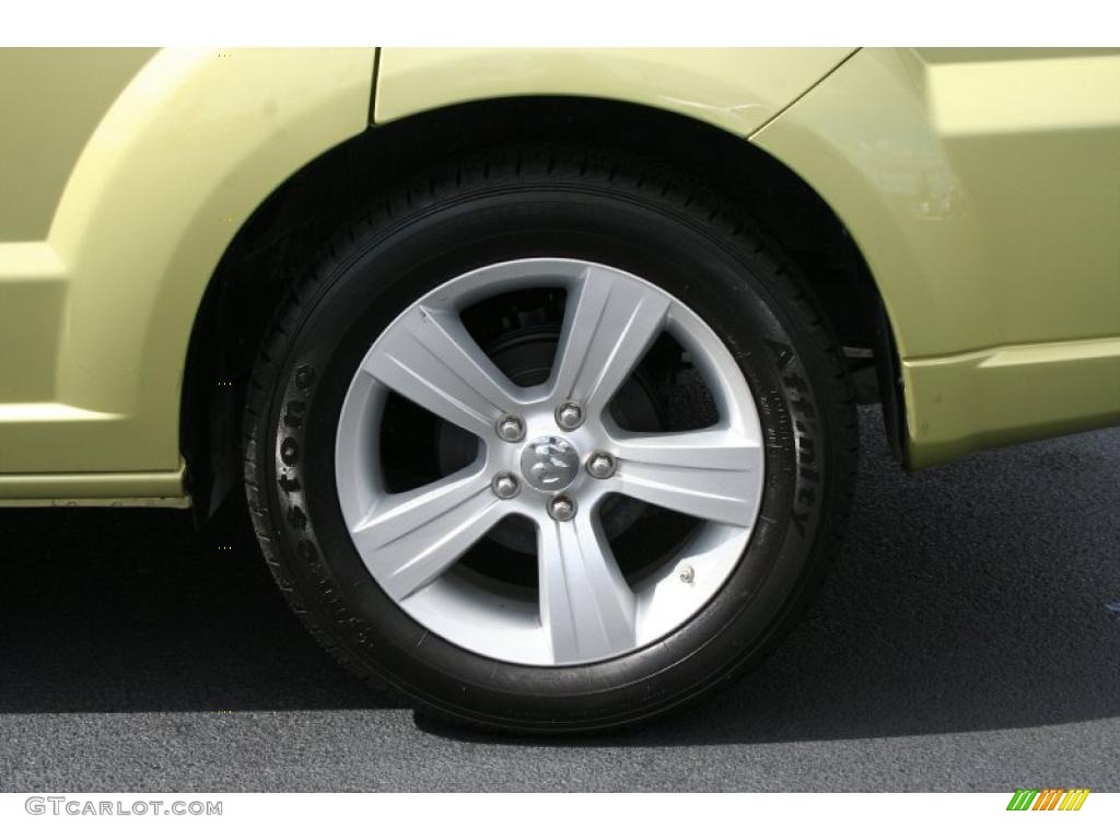 2010 Caliber SXT - Optic Green Metallic / Dark Slate Gray photo #6