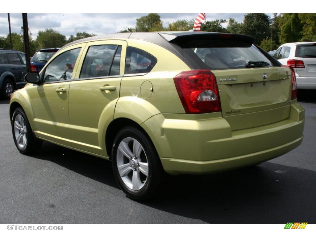 2010 Caliber SXT - Optic Green Metallic / Dark Slate Gray photo #7
