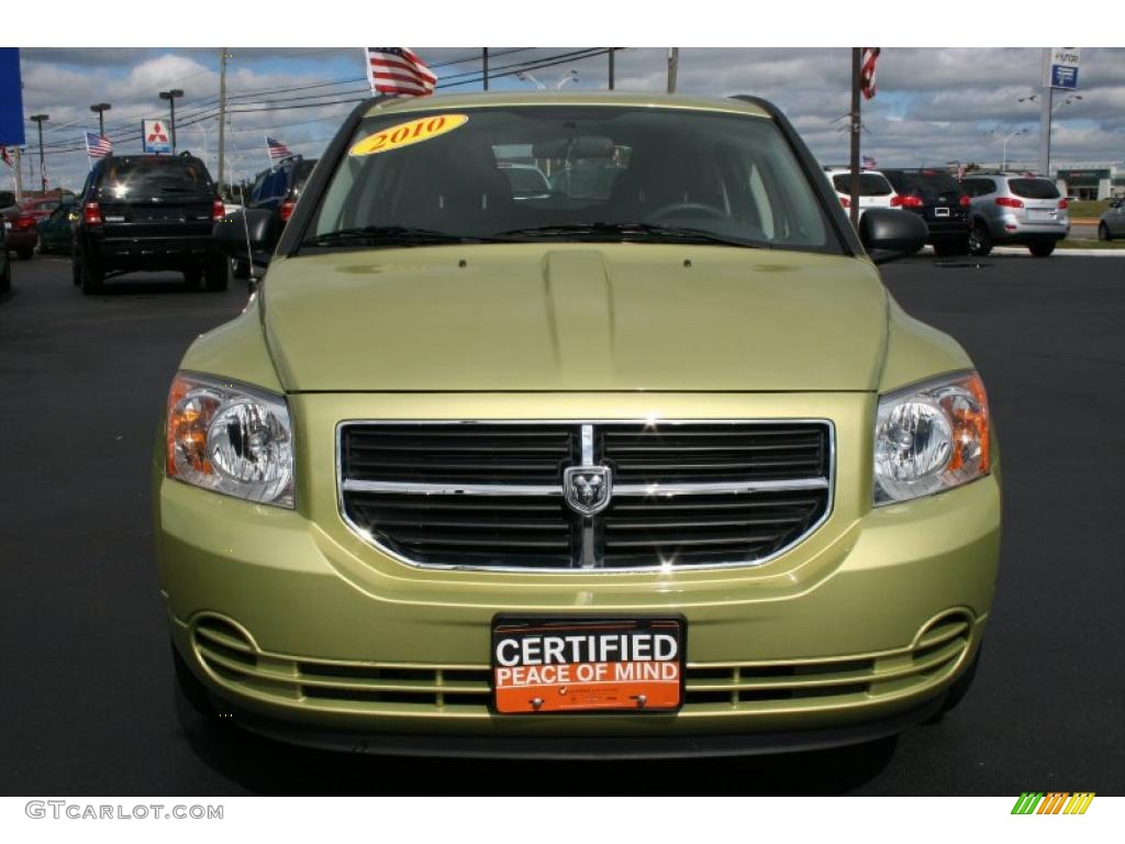 2010 Caliber SXT - Optic Green Metallic / Dark Slate Gray photo #21