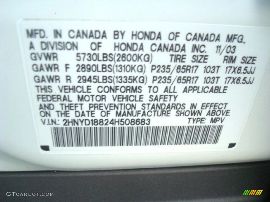 2004 MDX Touring - Aspen White Pearl / Saddle photo #30