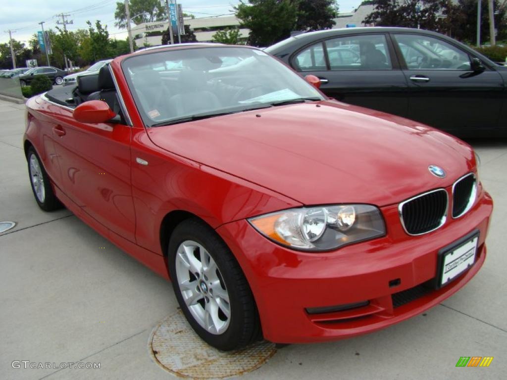 2008 1 Series 128i Convertible - Crimson Red / Black photo #3