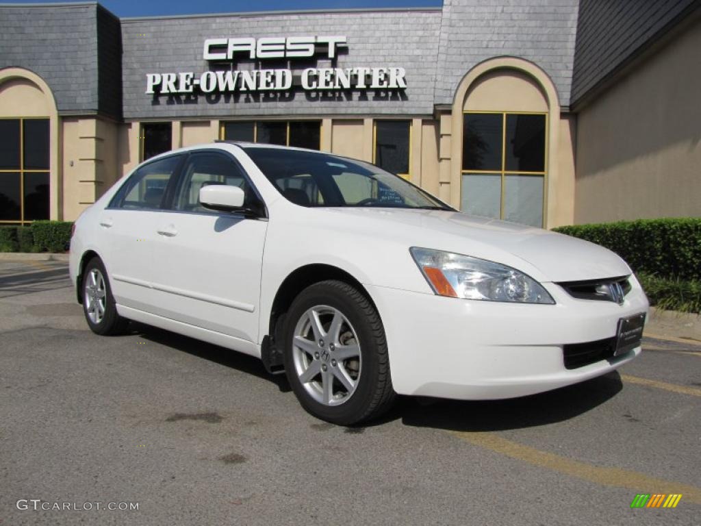 2003 Accord EX V6 Sedan - Taffeta White / Ivory photo #1