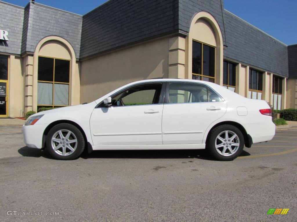 2003 Accord EX V6 Sedan - Taffeta White / Ivory photo #4