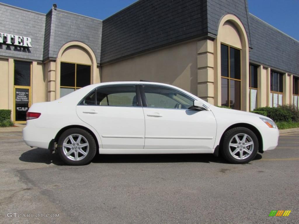 2003 Accord EX V6 Sedan - Taffeta White / Ivory photo #7